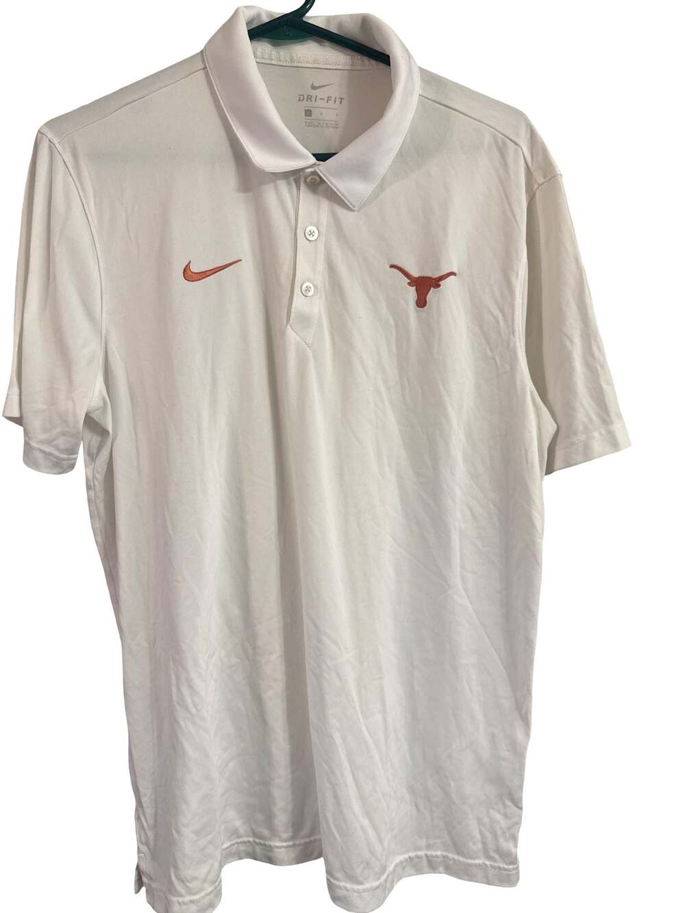 Nike Texas Longhorns Dri-FIT College Polo Shirt White
